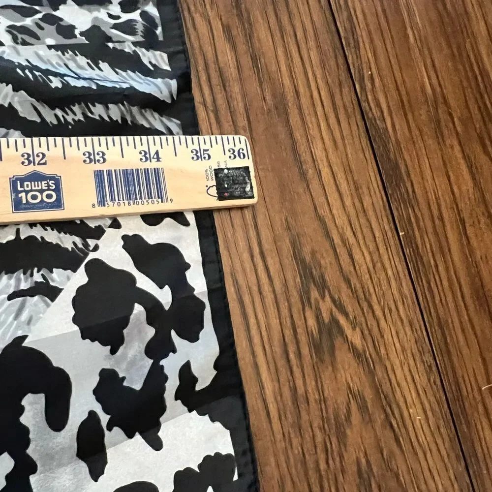 NWT Cejon Black Animal Print Large scarf. 34 x 35”